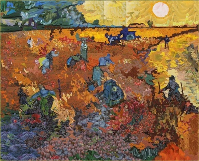 Der rote Weinberg in Arles