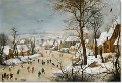 Pieter Bruegel-Schlittschu laufen